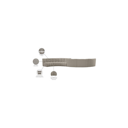 Infinity Brown Boucle Fabric 6pc. Modular Sectional