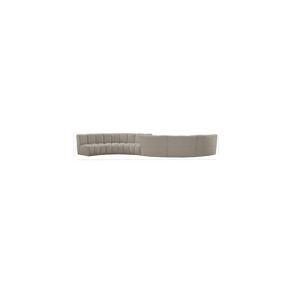 Infinity Brown Boucle Fabric 6pc. Modular Sectional