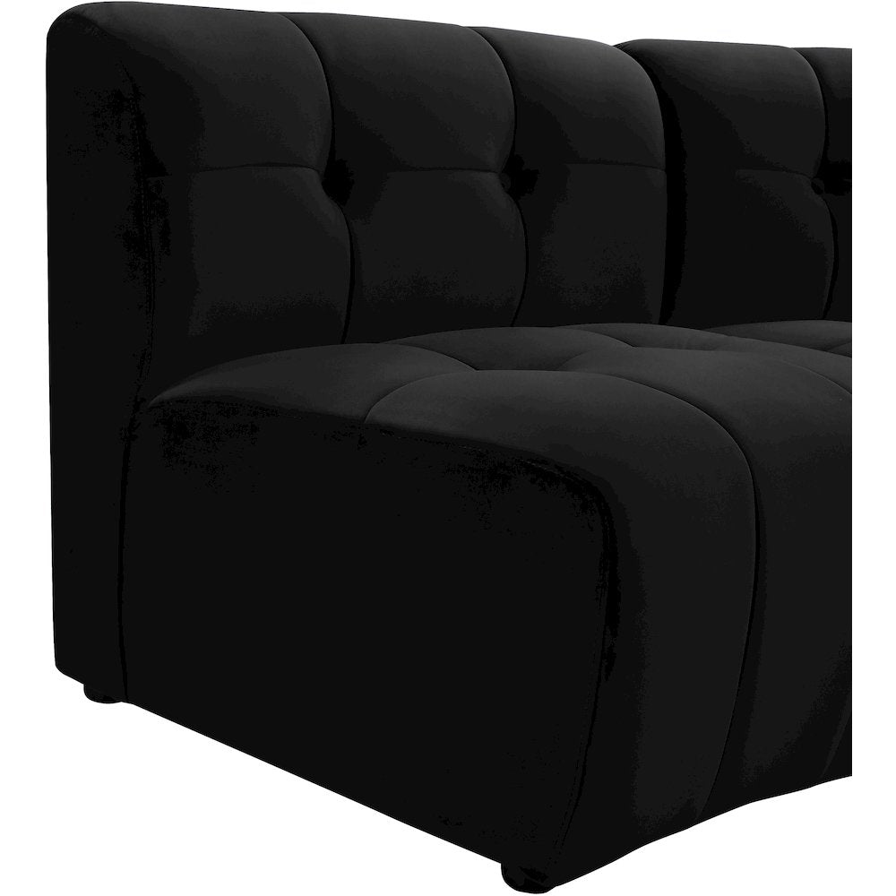 Limitless Black Velvet 12pc. Modular Sectional