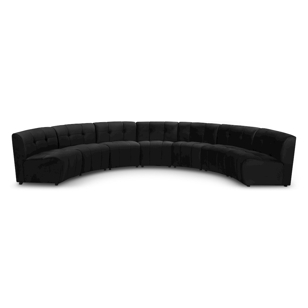 Limitless Black Velvet 7pc. Modular Sectional