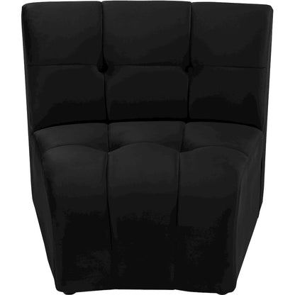 Limitless Black Velvet Modular Chair