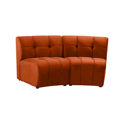Limitless Cognac Velvet 2pc. Modular Sectional