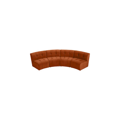 Limitless Cognac Velvet 4pc. Modular Sectional
