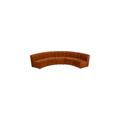 Limitless Cognac Velvet 5pc. Modular Sectional