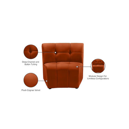Limitless Cognac Velvet Modular Chair