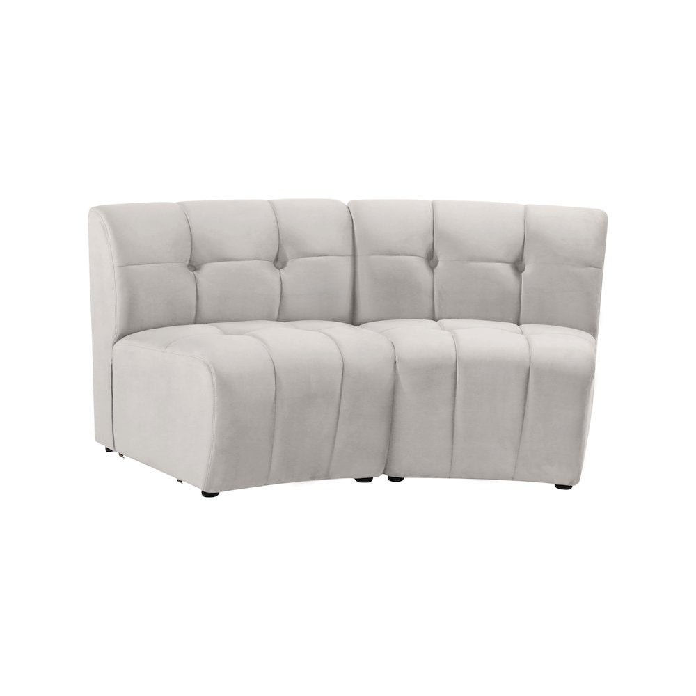 Limitless Cream Velvet 2pc. Modular Sectional