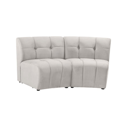 Limitless Cream Velvet 2pc. Modular Sectional