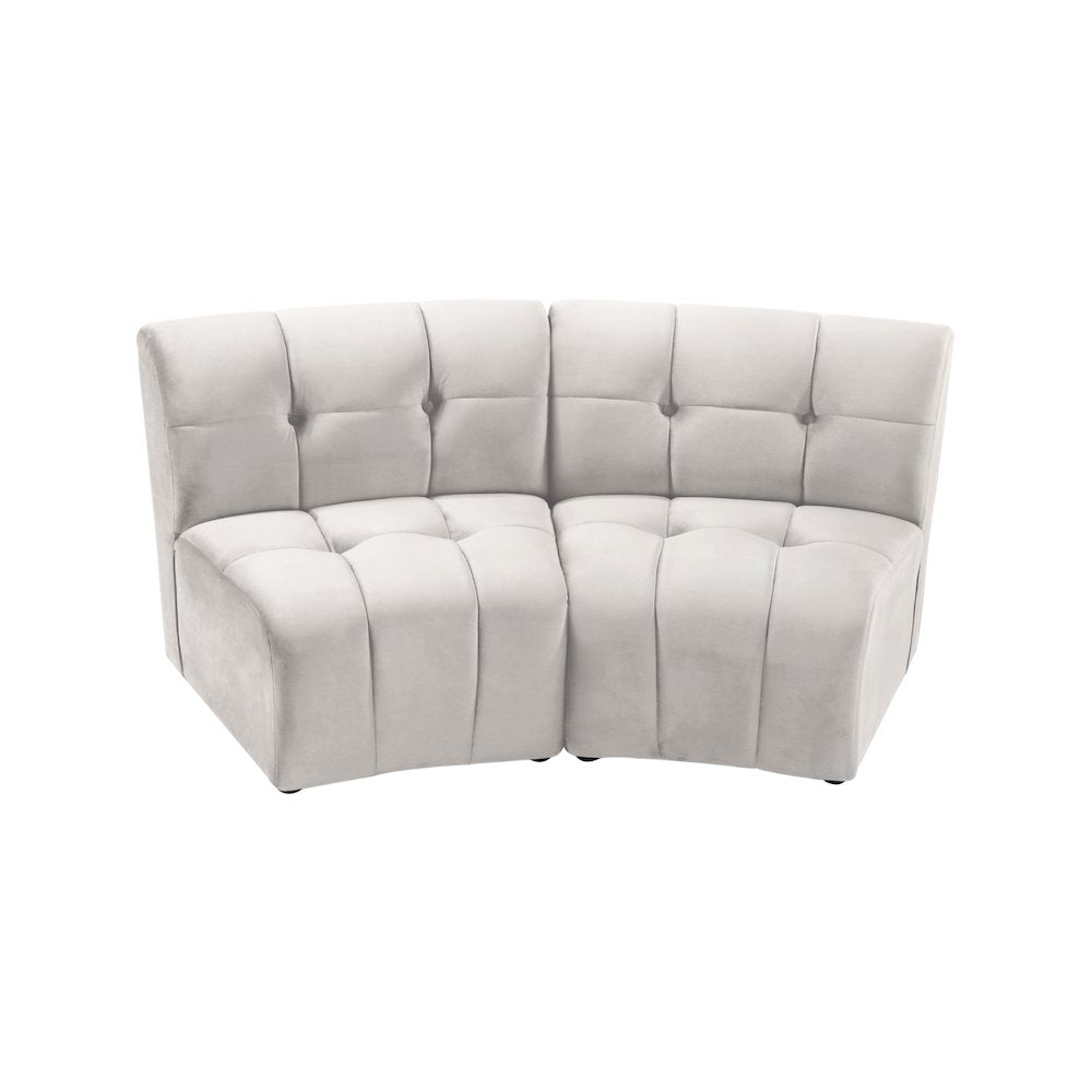 Limitless Cream Velvet 2pc. Modular Sectional