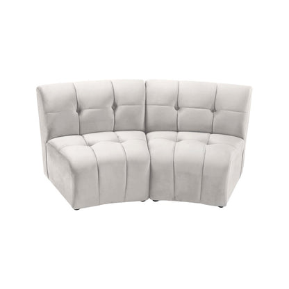 Limitless Cream Velvet 2pc. Modular Sectional