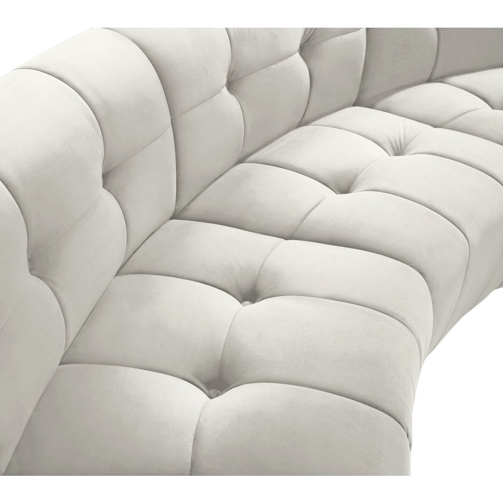 Limitless Cream Velvet 2pc. Modular Sectional