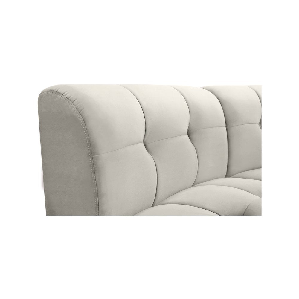 Limitless Cream Velvet 2pc. Modular Sectional