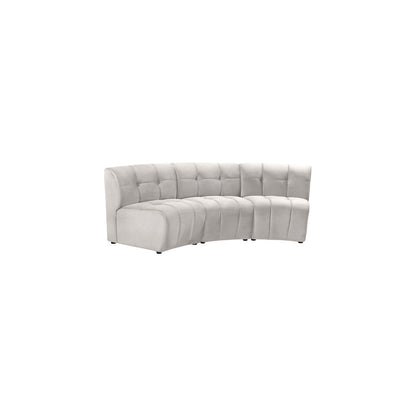 Limitless Cream Velvet 3pc. Modular Sectional