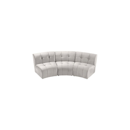 Limitless Cream Velvet 3pc. Modular Sectional