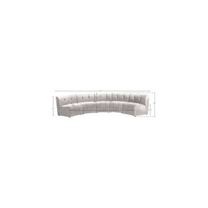 Limitless Cream Velvet 5pc. Modular Sectional