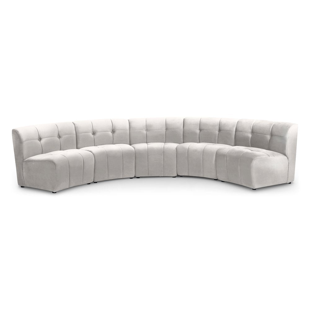 Limitless Cream Velvet 5pc. Modular Sectional