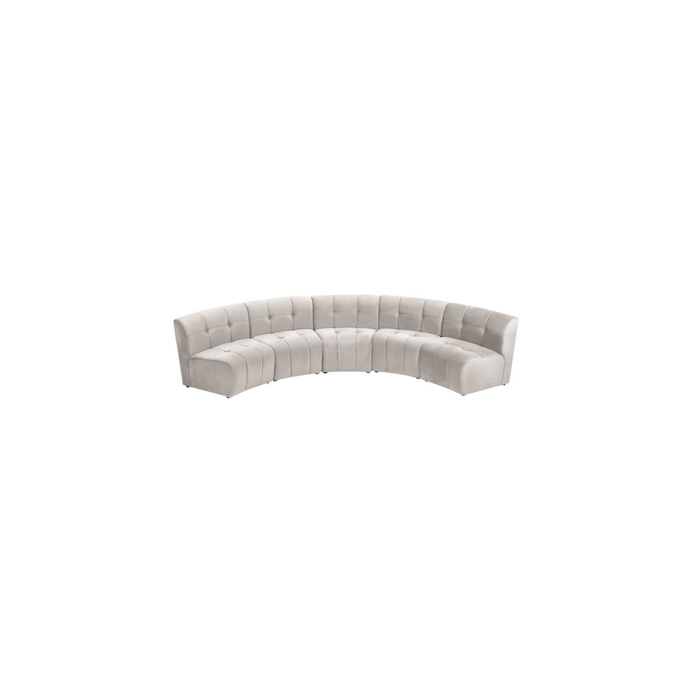 Limitless Cream Velvet 5pc. Modular Sectional
