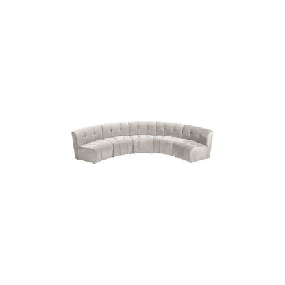 Limitless Cream Velvet 5pc. Modular Sectional