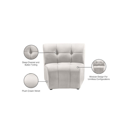 Limitless Cream Velvet Modular Chair