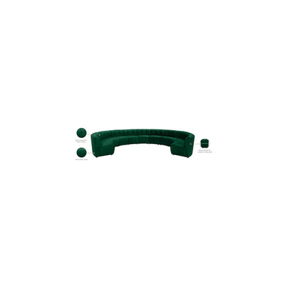 Limitless Green Velvet 11pc. Modular Sectional