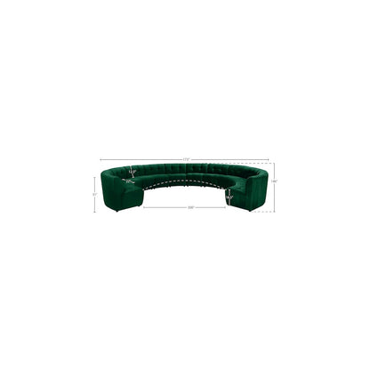 Limitless Green Velvet 12pc. Modular Sectional