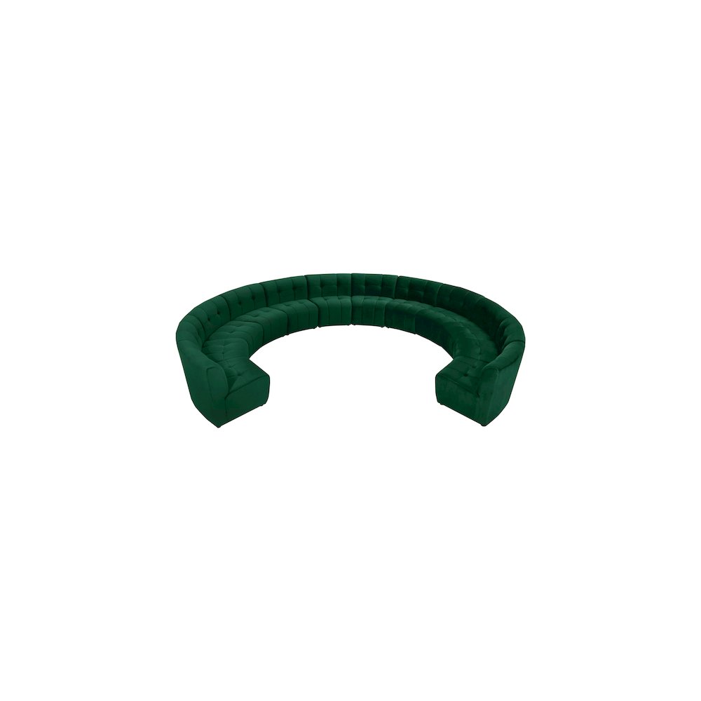 Limitless Green Velvet 12pc. Modular Sectional