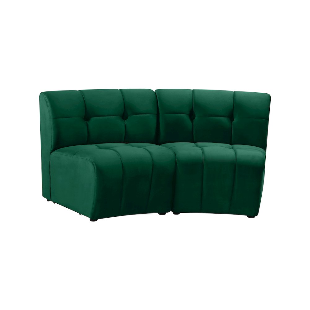 Limitless Green Velvet 2pc. Modular Sectional