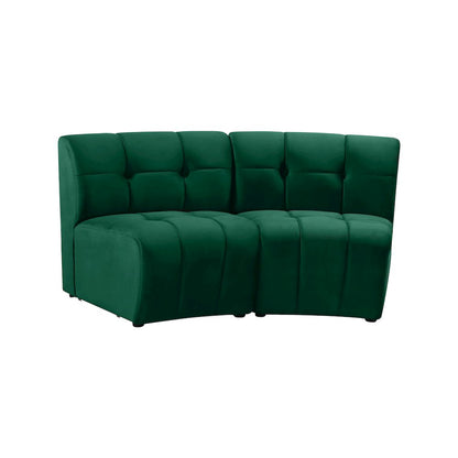 Limitless Green Velvet 2pc. Modular Sectional
