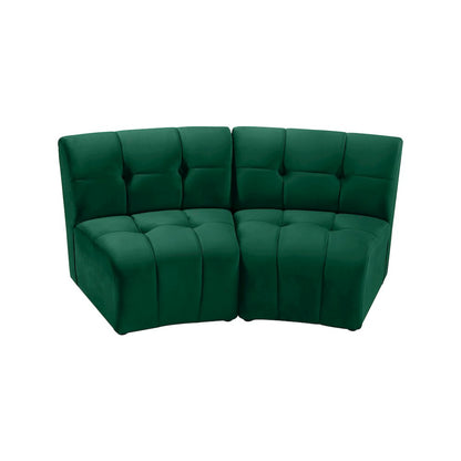Limitless Green Velvet 2pc. Modular Sectional