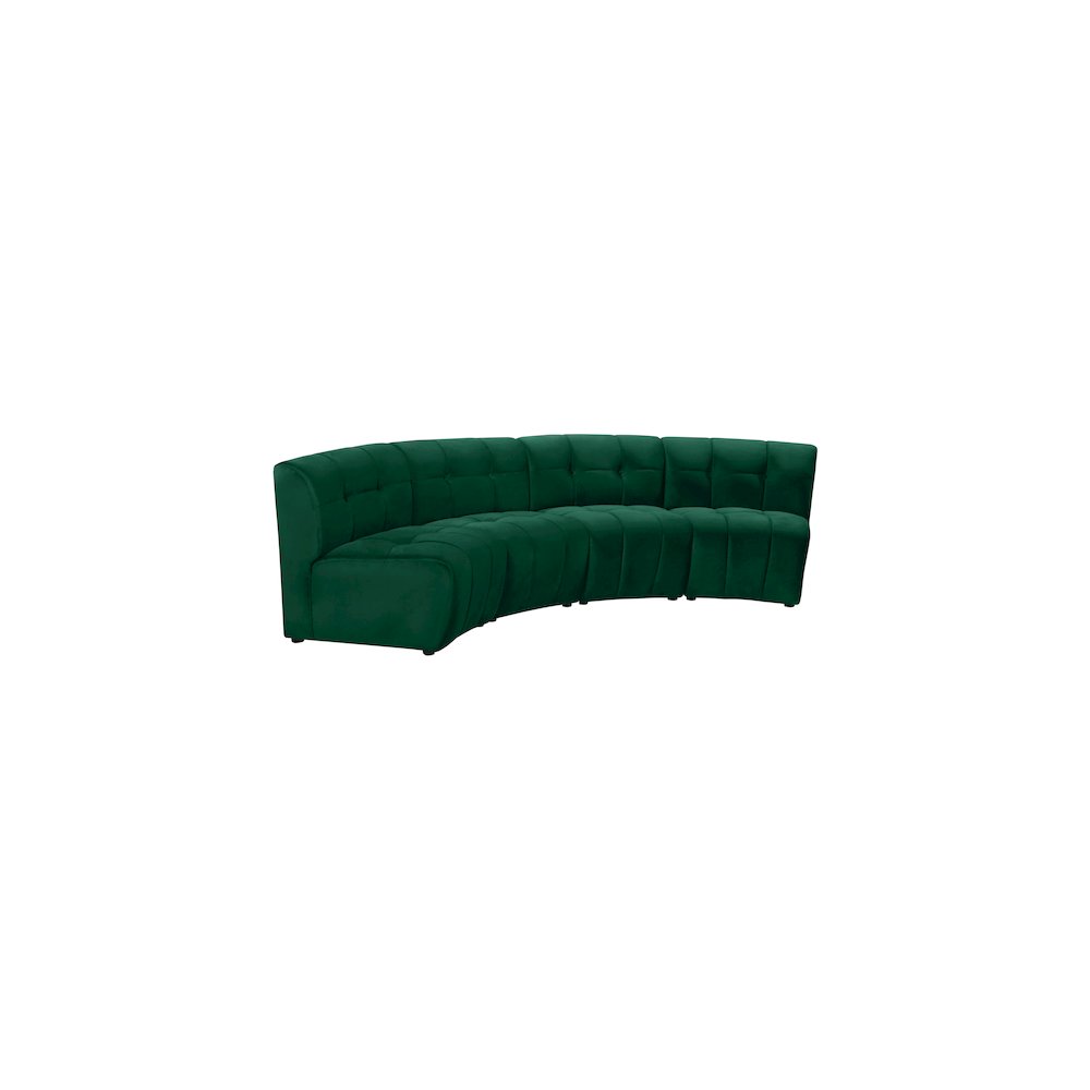 Limitless Green Velvet 4pc. Modular Sectional
