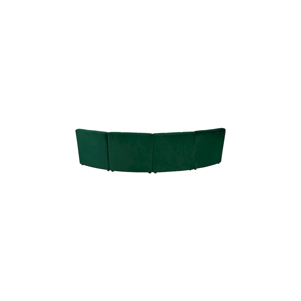 Limitless Green Velvet 4pc. Modular Sectional