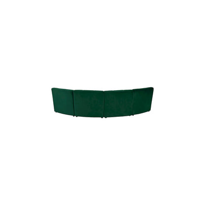 Limitless Green Velvet 4pc. Modular Sectional