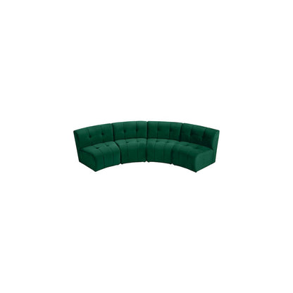 Limitless Green Velvet 4pc. Modular Sectional