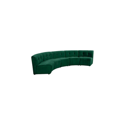 Limitless Green Velvet 5pc. Modular Sectional