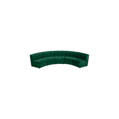 Limitless Green Velvet 5pc. Modular Sectional