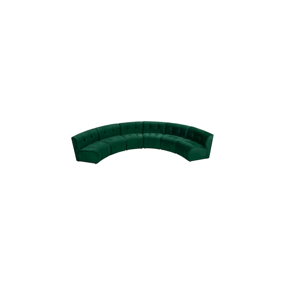Limitless Green Velvet 6pc. Modular Sectional