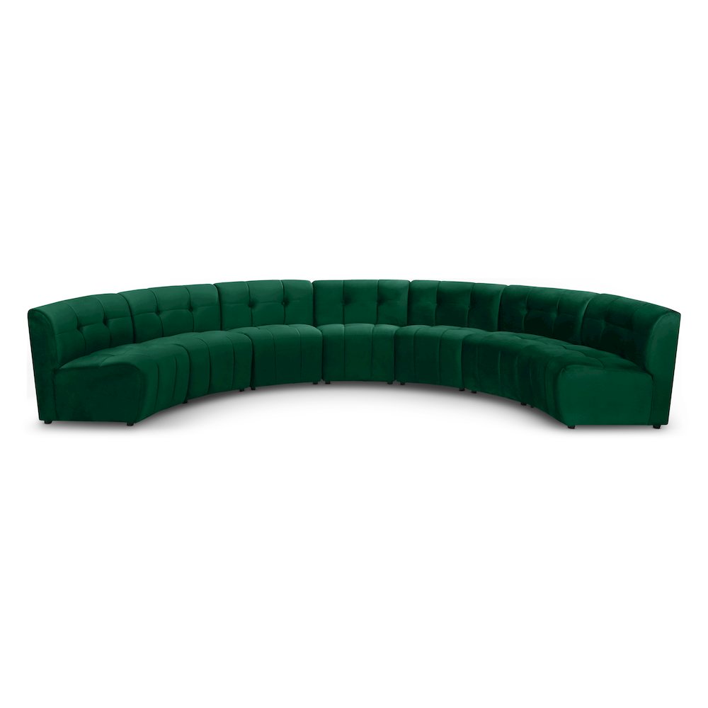 Limitless Green Velvet 7pc. Modular Sectional
