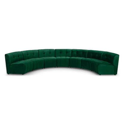 Limitless Green Velvet 7pc. Modular Sectional