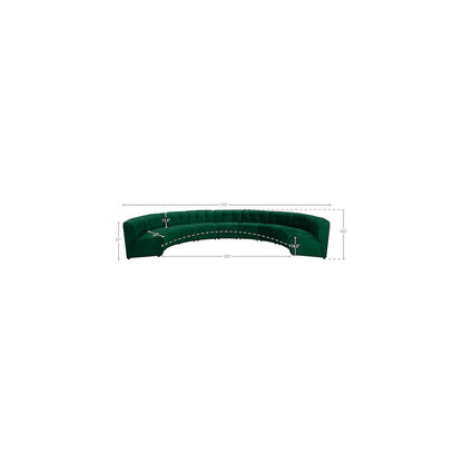 Limitless Green Velvet 9pc. Modular Sectional