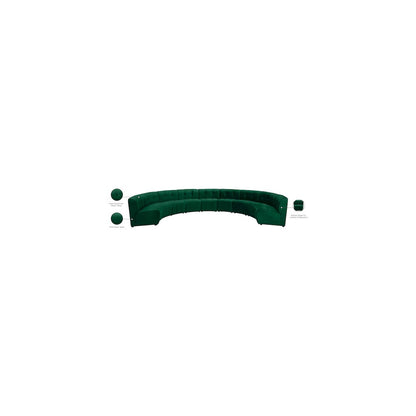 Limitless Green Velvet 9pc. Modular Sectional