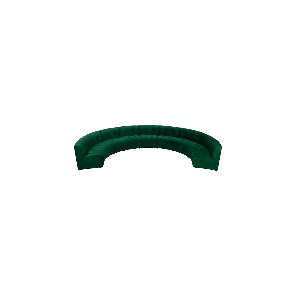Limitless Green Velvet 9pc. Modular Sectional