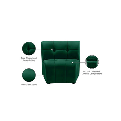Limitless Green Velvet Modular Chair