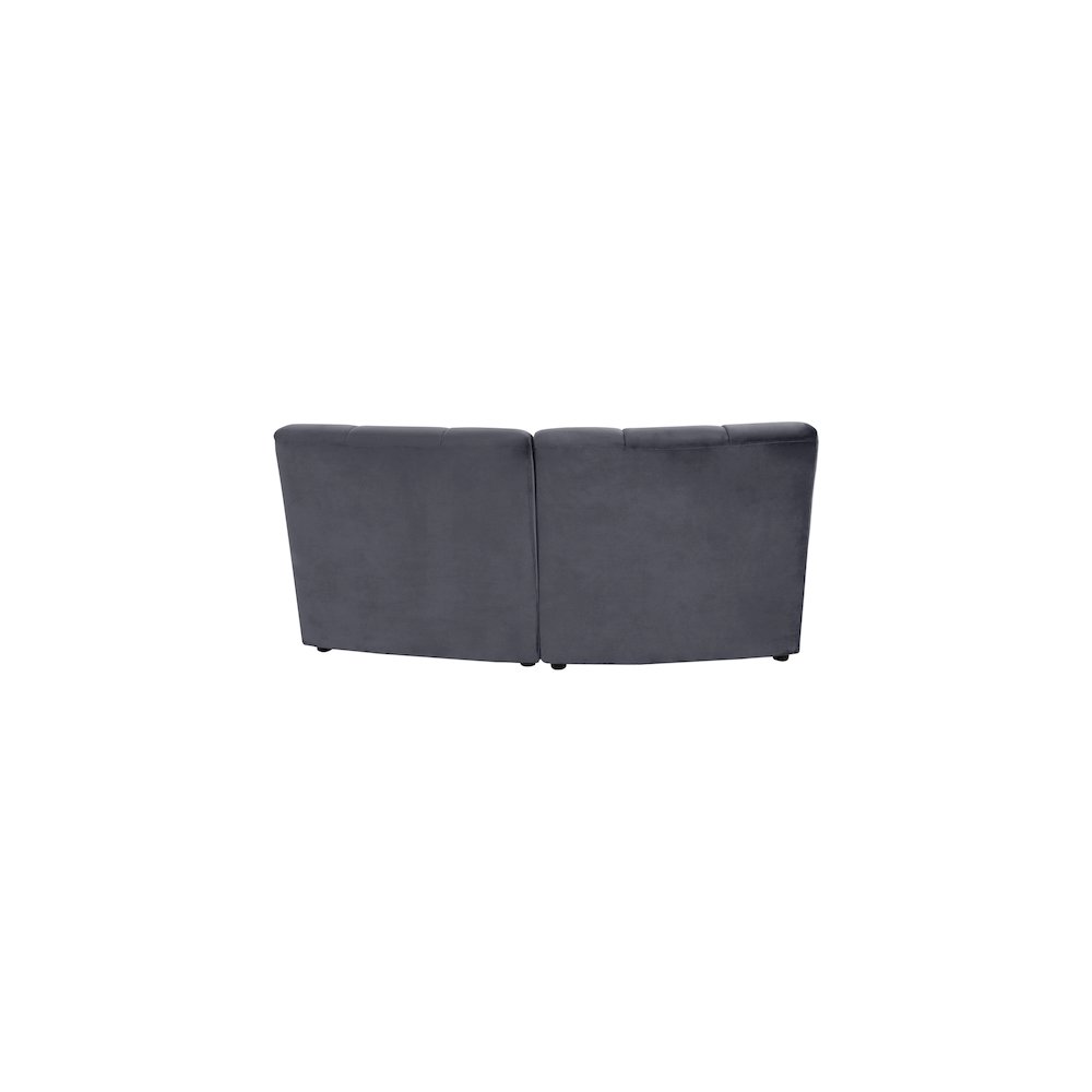 Limitless Grey Velvet 2pc. Modular Sectional