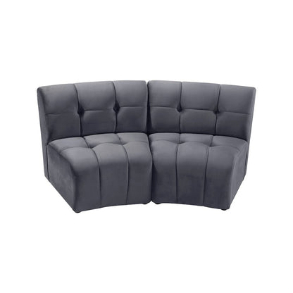 Limitless Grey Velvet 2pc. Modular Sectional