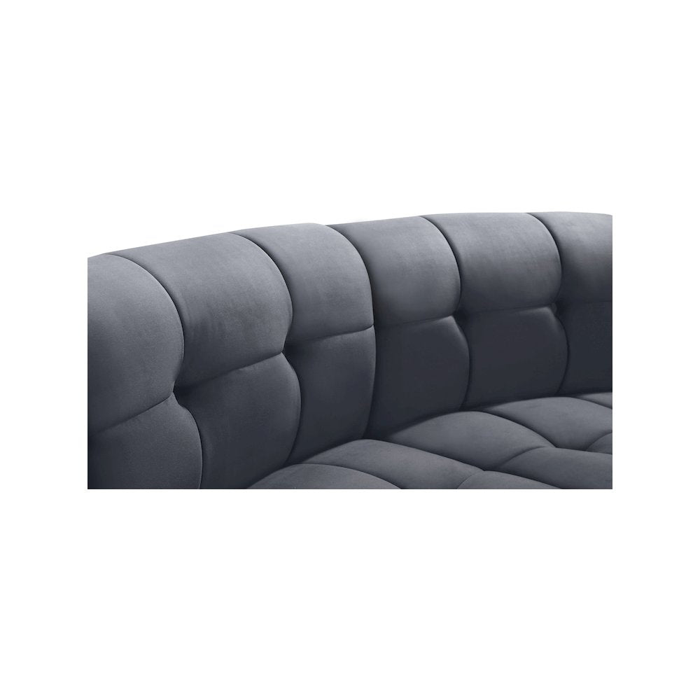Limitless Grey Velvet 2pc. Modular Sectional
