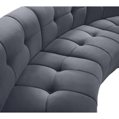 Limitless Grey Velvet 2pc. Modular Sectional