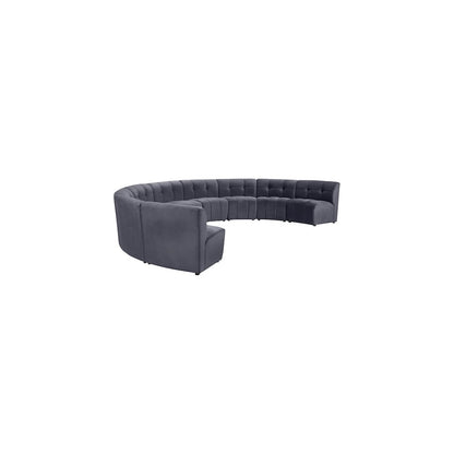Limitless Grey Velvet 9pc. Modular Sectional
