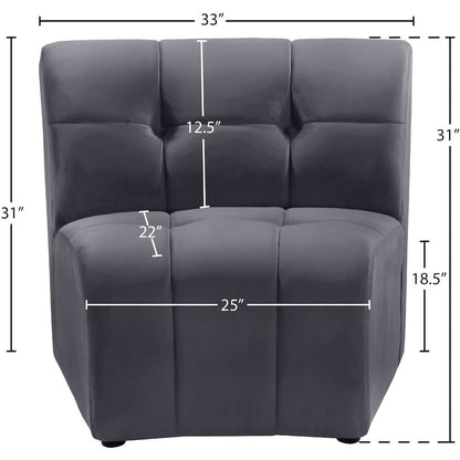 Limitless Grey Velvet Modular Chair