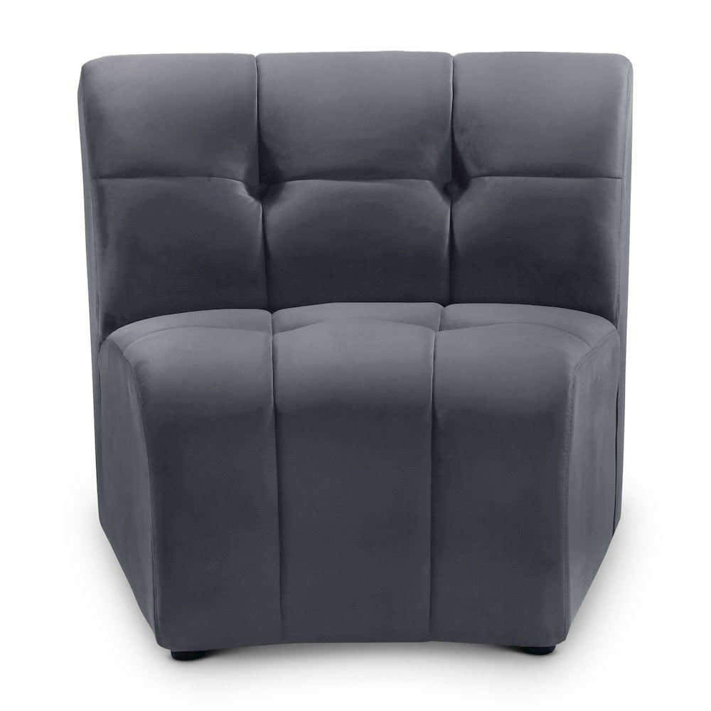Limitless Grey Velvet Modular Chair
