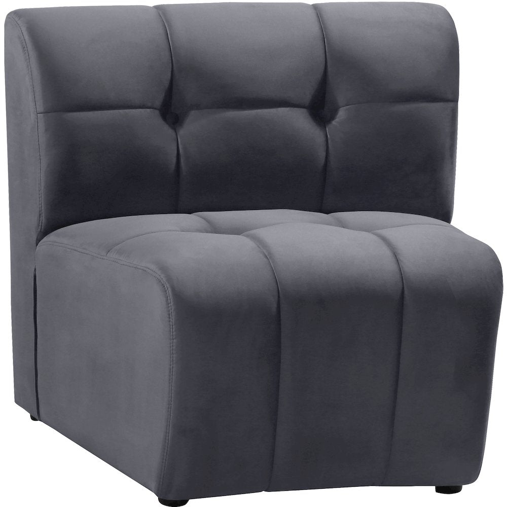 Limitless Grey Velvet Modular Chair