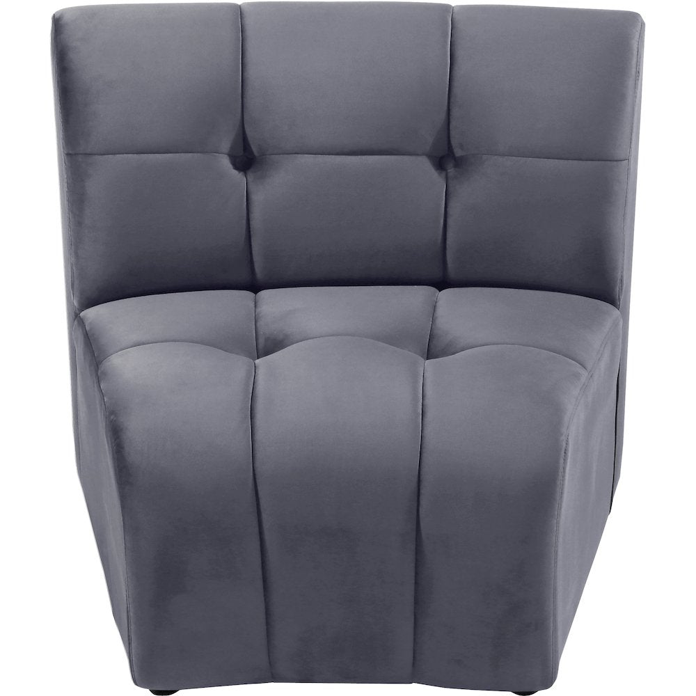 Limitless Grey Velvet Modular Chair